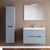 Mobile bagno con ante 70 cm blu esotico opaco con lavabo e specchio - Dedalo