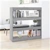 ZQQLVOO Libreria indipendente Scaffale moderno Libreria/Divisorio Grigio Sonoma 100x30x103 cm Mensole per Ufficio Studio Soggiorno Camera da Letto Cucina