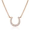 Diamond Treats Collana Portafortuna Donna in Argento 925 con Ciondolo Ferro di Cavallo e Zirconia Cubica, Idea Regalo Donna