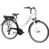 F.lli Schiano E-Ride 28 pollici bicicletta elettrica , bici da città per adulti uomo /donna , e-bike ibrida con batteria da 36V, motore da 250W e accessori - luci, ebike pedalata assistita Nero