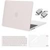 MOSISO Custodia Compatibile con MacBook Air 13 Cover M5 M4 M3 M2 2026-2022 A3449 A3240 A3113 A2681,Case per MacBook Air 13,6'' display Liquid Retina&Copritastiera&Pellicola&Tipo C, Grigio Roccia