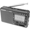XHDATA D-328 Radio Portatile FM AM SW Radio Vintage Supporto TF Card MP3 Pocket Radio con Batteria Ricaricabile Grigio