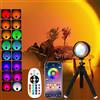 QUIGO Sunset lamp, Lampada Tramonto, Led RGB, 16 colori Lampada Proiettore Tramonto, USB Notturna calda del tramonto, Romantica per Decorazioni da Letto, Feste