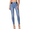 Toocool - Jeans Donna Vita Alta Pantaloni Jeggings Skinny Slim Aderenti Sexy Nuovi W0330 [L,Blu]