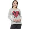 United Labels Disney Minnie Mouse Pigiama da donna - Cuori Pigiama a maniche lunghe con pantaloni grigio/nero, grigio/nero, S