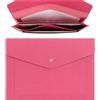 Wason Porta documenti A4 Espandibile Custodia per Buste in Pelle PU-Tasche di Grandi Dimensioni per Fatture Cartacee Cancelleria Tablet e PC Lavoro Studio Viaggi (Rosso)