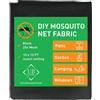 UB-STORE Zanzariera nera rete 3x3 metri | Rete anti-insetti per soffitti da giardino, terrazze, esterni e finestre | Rete di protezione dagli insetti, a maglia fine | Rete per reti da giardino