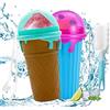 DAZZTIME Shake Slush Cup 2 piece set,Frozens Squeeze Cup,Slushy Maker Cup,Smoothie DIY Homemade Smoothie Cup.With 2 In 1 Straw And Spoon, Frozen Smoothies Cup for Everyone,Coppa Frullato Congelato