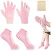 FIDWALL Calzini idratanti in silicone,Guanti idratanti,calzini in silicone da donna,Calzini da pedicure spa da donna per riparare piedi secchi,talloni screpolati e ammorbidire la pelle ruvida (rosa)