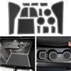 CDEFG Compatibile con Opel Corsa F 2020-2023 2024 2025, Tappetino Antiscivolo Antipolvere Antigraffio Tappetini in Gomma Portabicchieri per Interni Auto Corsa F Freno manuale Accessori (Bianco)