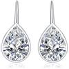 Diamond Treats Orecchini Donna Argento 925 con Zirconi a Forma di Pera, Orecchini a Goccia in Argento Sterling 925 per Donna e Ragazza, Orecchini Pendenti con Chiusura a Monachella