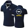 HARLSO Polo da Uomo a Maniche Corte T-Shirt per Opel Maglietta da Golf Leggera e Traspirante Estate T-Shirt Casual comode Sport Traspirazione dell'umidità Top,Blue-XL