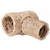 Dehner Accessori per Piccoli Animali Grastunnel Abaco, ca. 42 x 30 x 25 cm, Erba secca, Natura