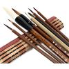 Pwsap 8Pezzi pennello per calligrafia cinese Kanji giapponese Sumi Drawing Brush, Cinese Brush Calligrafia Tradizionale di Disegni per Pittura con sacchetto per spazzole per Principianti, Artista e studente