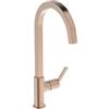 Ideal Standard - Gusto Miscelatore cucina, Bocca alta squadrata, con cartuccia FirmaFlow, bocca girevole a 360°, facile da installare con fissaggio EasyFix+, Sunset Rose