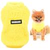 SMALLLEE_LUCKY_STORE Pet Sherpa Maglione in pile a collo alto morbido per cani di piccola taglia gatto, cucciolo Yorkie Chihuahua caldo autunno inverno abbigliamento, Giallo, L