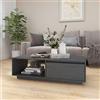 prissent Tavolino da Salotto Grigio 110x50x33,5cm Legno Massello di Pino Tavolino Soggiorno Tavolino Salotto Legno Tavolino Caffe Tavolino Basso Da Salotto Decorare Il Soggiorno Design Moderno