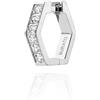 Burato Gioielli Orecchino Amuleto cerchio oro bianco full pavè diamanti S