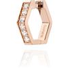 Burato Gioielli Orecchino Amuleto cerchio oro rosa full pavè diamanti S