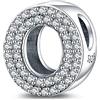LaMenars Charms con lettere dalla A alla Z, perline in argento sterling 925, adatte a bracciali con zirconi 5A, regali di gioielli di compleanno per donne e ragazze