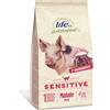 Life Cat Adult Crocchette per Gatti Adulti e Sensibili - Sacco da 1,5 kg - Maiale - SENSITIVE