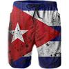 208 Grunge Bandiera Cubana Uomo Tronchi per La Spiaggia Asciugatura Rapida Bagno Shorts Resistenti Costume Mare Piscina Costume Surf Pantaloncini L