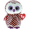 Ty - Flippables - Peluche con paillettes brillanti Checks il Gufo, TY36785, multicolore, 23 cm
