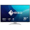 EIZO Monitor 31.5" IPS EV3240X-WT 3840×2160 4K Ultra HD Tempo di Risposta 5 ms Colore Bianco