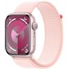 Apple Watch Series 9 GPS Cassa 45mm in Alluminio Rosa con Cinturino Sport Loop Rosa Confetto - MR9J3QL/A