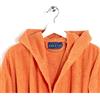 Caleffi - Accappatoio MINORCA per Bambini Unisex con Cappuccio, in Spugna 100% morbido Cotone idrofilo 400gsm, Lavabile in Lavatrice 40° + Asciugatrice, Taglia 6-8 anni Colore ARANCIO