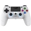 Dragon Controller DragonShock Mizar wireless per PS4 620mAh/pulsanti direzionali Bianco [DSCPS4-WH]