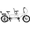 SASOKI Bicicletta tandem pieghevole per tre persone, materiale in acciaio ad alto tenore di carbonio, resistente alla ruggine e durevole, ideale per viaggi in famiglia e passeggiate in coppia