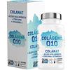 QUALNAT Collagene con Magnesio | Collagene Marino con Acido Ialuronico e Q10 | Vitamina C + Curcuma + Vitamina D3 + Calcio + Hárpago + Peptan | Ossa e articolazioni forti e sane | 90 comp