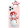 ZhuoFan Bambola di Natale Custodia per Samsung Galaxy S10 Lite Cover, Rosa Silicone TPU Morbido Cover con Doll Pupazzo di Neve Disegno Anti-Graffio Antiurto Bumper Case per Samsung S10 Lite, 6.7