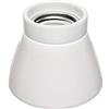 ledscom.de Plafoniera/porta lampada MINZ, porcellana, bianco lucido, 1x E27 max. 300W