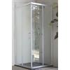 Tamanaco Box Doccia Eco 80x80 Apertura Scorrevole ad Angolo - Cristallo: Trasparente