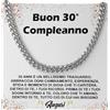Bramart Collana Uomo Compleanno Idee Regali per lui Festa Evento speciale - Idea Regalo Età Natale Anniversario - Cofanetto con DEDICA incluso