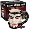 MIJOMA Fantasy Tazza con manico in gres porcellanato - Tazza da caffè e tazza da tè, capacità 400 ml, perfetta per regali, collezionisti e fan, 15 x 11 cm (vampiro)