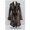 Infinity Marrone Oro 3/4 da Donna Vera pelle di Pecora Toscana Giacca Cappotto Trench