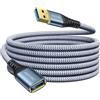 ANDTOBO Cavo Prolunga USB 3.0 3 Metri, USB Tipo A Maschio a Femmina Cavi di Estensione Trasferimento dati ad alta Velocità 5Gbps Compatibile con Gamepad, Stampante, Webcam, Tastiera USB, Unità flash