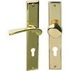 Alpertec Porta Alpertec Nelson - LS in ottone lucidato per casa un corridoio porte DIN sinistra con bottone automatico set PZ maniglia porta guarnizioni, 32214393