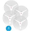 Mikrotik LHG XL 5 ac 4pack (LHG XL 5 ac with 27dBi 5GHz antenna, Dual Chain 802.11ac wireless, 716MHz CPU, 256MB RAM, 1x Gigabit LAN, POE, PSU, RouterOS L3) - all four antennas in single box