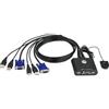 ATEN 2-Port USB VGA Cable KVM Switch with Remote Port Selector