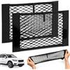 Vicera Rete Portaoggetti Auto, Organizer Elastico per Bagagliaio, Tasca Rete Adesiva con Velcro, Accessorio Universale per Ordine Baule - 40 x 25 cm Set da 2