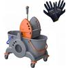 TWT GIOTTO LT 25+25 - Carrello 2 secchi e strizzatore - Senza Maniglia