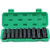 KATSU Tools KATSU 1/2 Set di Chiavi a Bussola Profonda Impact 10 Pezzi, 10mm-24mm Metrico Automotive Camion Trattori Motori Riparazione Meccanico Strumento (Budget)