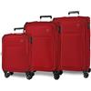 MOVOM Atlanta Set di valigie, taglia unica, rosso, Taglia unica, Set di valigie