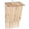 Relaxdays Casetta per Pipistrelli, Rifugio XL, Pipistrellini, Bat Box, Legno Non Trattato, HLP 34x22,5x13 cm, Naturale