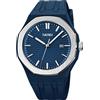 SKMEI Orologio da uomo in silicone, facile da leggere, impermeabile, sportivo, casual, alla moda, analogico, al quarzo, luminoso, regalo per padri, nero, G9299blu, Moda