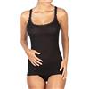 EGI Canotta Donna Costine Spallina Sottile Micro Lana (XL, Nero)